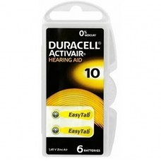 Набор батареек для слуховых аппаратов Duracell Activair тип 10